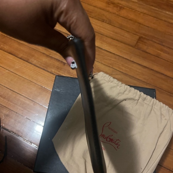 Christian Louboutin Multicolor 'Love' Black Clutch - Picture 7 of 14